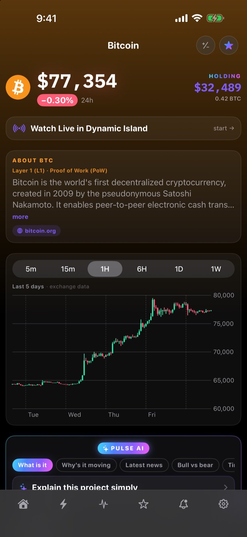 Pulse AI explaining why a coin is moving in plain language